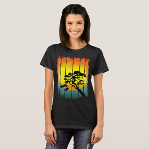 T-SHIRT COUCHER DE SOLEIL D'ÉTÉ BONSAÏ