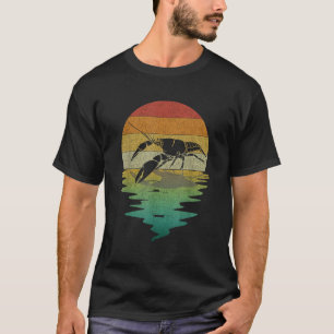 T-shirt Coucher de soleil écrevisse Rétro Vintage 70s Écre