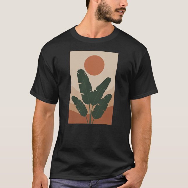 T-shirt Coucher de soleil minimaliste (Devant)