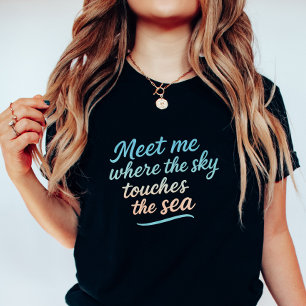 T-shirt Coucher de soleil océanique rêveur ; Le ciel touch