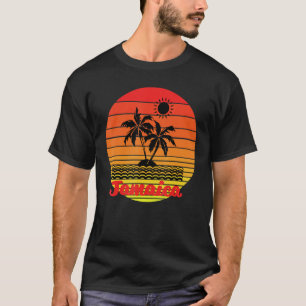 T-shirt Coucher de soleil Palm Trees Beach Croisière Été J