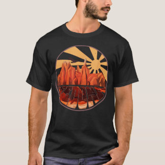 T-shirt Coucher de soleil randonnée rétro vintage Sedona A