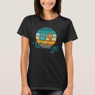 T-shirt Coucher de soleil rétro 89 Vintage en détresse