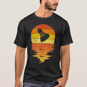 T-shirt Coucher de soleil rétro de Badminton les années 70