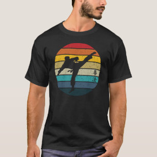 T-shirt Coucher de soleil rétro de karaté au kenpo amér