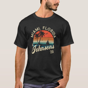 T-shirt Coucher de soleil Retro Famille Plage Vacances Cor