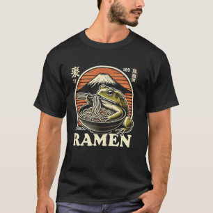 T-shirt Coucher de soleil rétro Noodles d'art japonais Lov