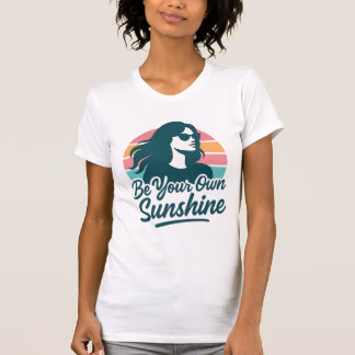 T-shirt Coucher de soleil rétro radiant - Inspirant Mo "br