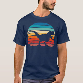 T-shirt Coucher de soleil rétro Trex Dinosaur