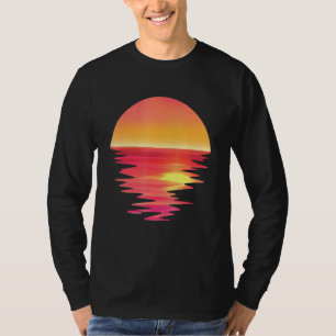 T-shirt Coucher de soleil rétro Vintage cool reflétant la