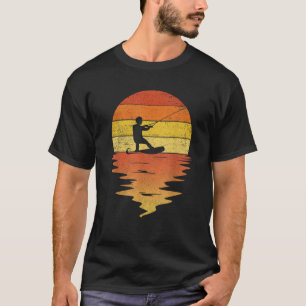 T-shirt Coucher de soleil rétro Wakeboard les années 70 vi