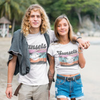 Coucher de soleil rétros et palmier