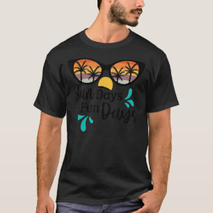T-shirt Coucher de soleil rétros Tropique Une plage Vintag