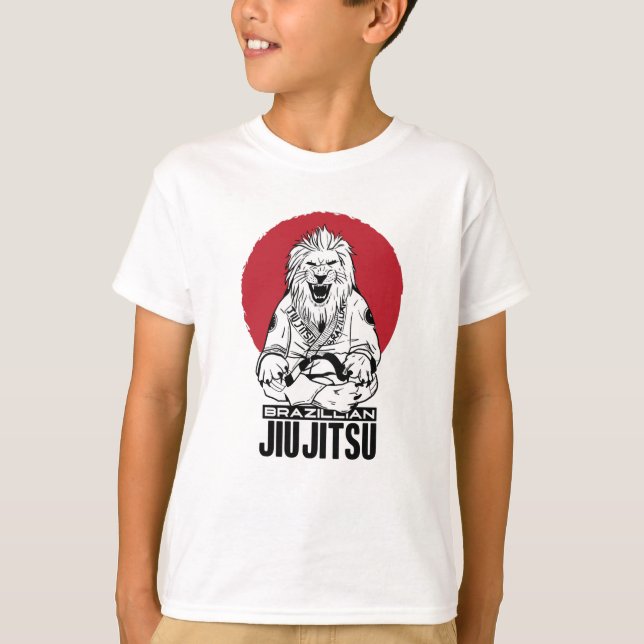 T-shirt Coucher de soleil rouge du Jiu Jitsu (Devant)
