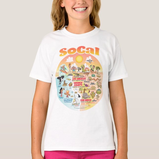 T-shirt Coucher de soleil SoCal (Devant)