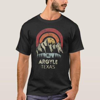 T-shirt Coucher de soleil sur la montagne du Texas Argyle 