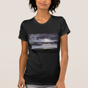 T-shirt Coucher de soleil sur la peinture d'aquarelle du l