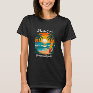 T-shirt Coucher de soleil sur la plage de Punta Cana en Ré