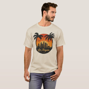 T-shirt Coucher de soleil sur la skyline de Los Angeles Vi
