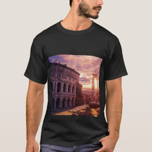 T-shirt Coucher de soleil sur le Colisée de Rome à Rome