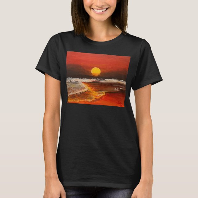 T-shirt Coucher de soleil sur le Pacifique, par Gary Polin (Devant)