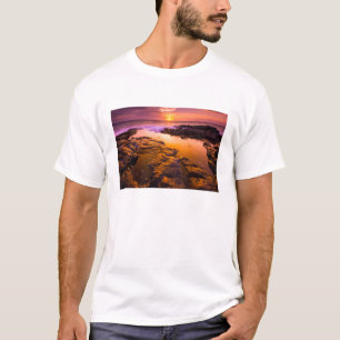 T-shirt Coucher de soleil sur les bassins de marée, Hawaï