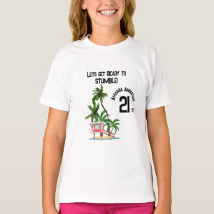 T-shirt Coucher de soleil sur l'île tropicale Palm Tree