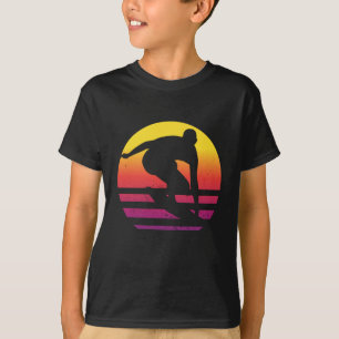 T-shirt Coucher de soleil surfeur Rétro