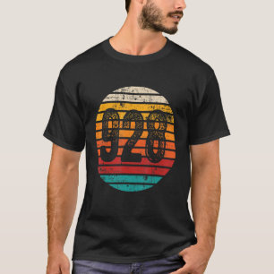 T-shirt Coucher de soleil Vintage 928 en détresse Code de