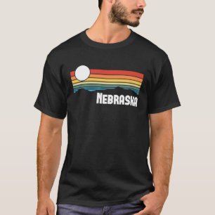 T-shirt Coucher de soleil vintage Nebraska 80s été rétro É