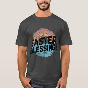 T-shirt Coucher de soleil vintage pâques Bénédictions de P