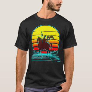 T-shirt Coucher de soleil Vintage rétro Genghis Khan
