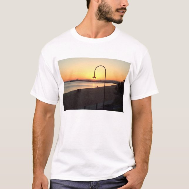 T-shirt Coucher du soleil à la plage de St Kilda (Devant)