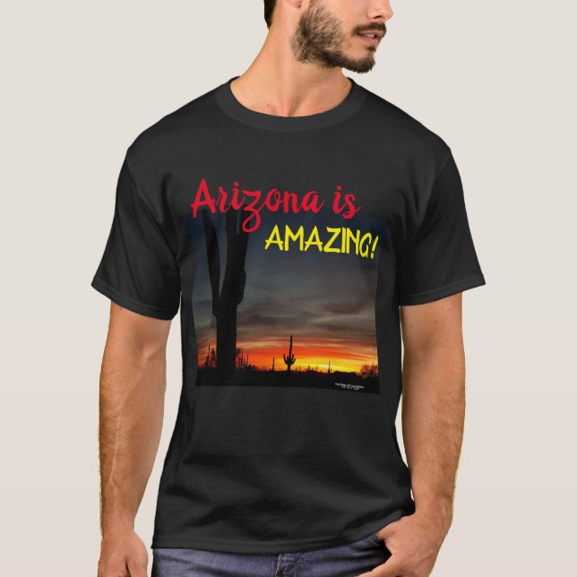 T-shirt Coucher du soleil Arizona de désert de Sonoran (Devant)