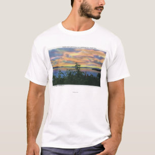 T-shirt Coucher du soleil au-dessus du lac, Adirondack Mts