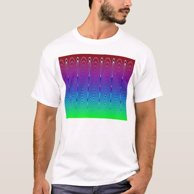 T-shirt Coucher du soleil bleu #6 ($$etAPP) de pixel (Devant)