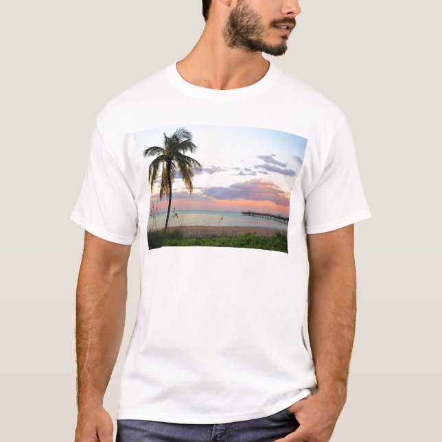 T-shirt Coucher du soleil de Lauderdale-par-le-Mer, la (Devant)