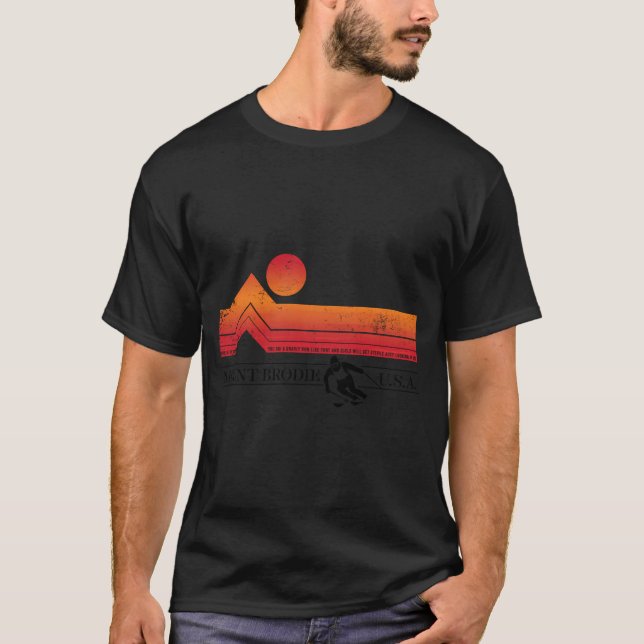 T-shirt Coucher du soleil de montagne (Devant)