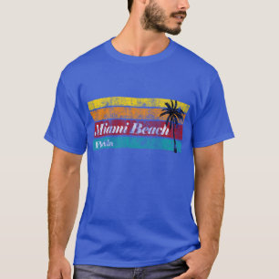 T-shirt Coucher du soleil Miami Beach vintage la Floride