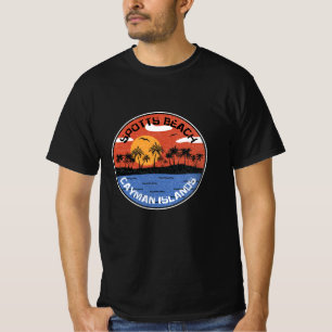 T-shirt Coucher Du Soleil Sur Les Points Plage Îles Caïman
