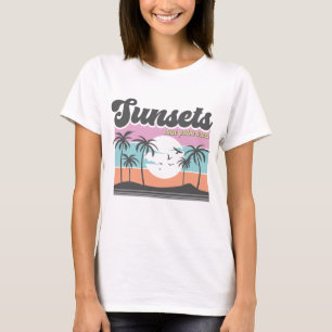 T-shirt Couchers De Soleil Et Palmiers