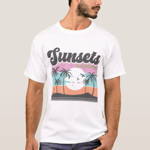 T-shirt Couchers De Soleil Et Palmiers