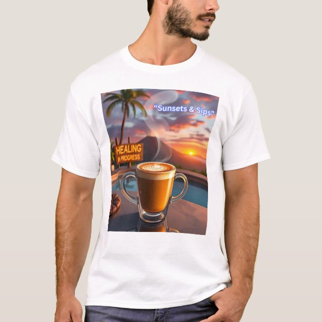 T-shirt Couchers de soleil et Sièges (Devant)