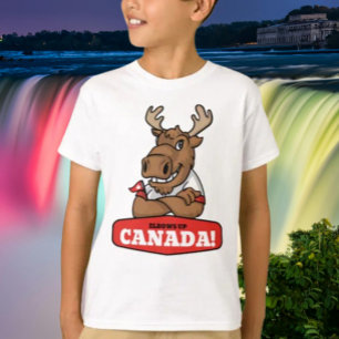 T-shirt Coudes en l'air Canada! Drôle de souris tenant le 