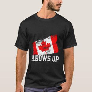 T-shirt Coudes levés drôle de hockey canadien Maple Leaf f
