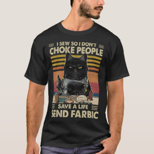 T-shirt Coudre Funny Kitty Donc je ne choque pas les gens 