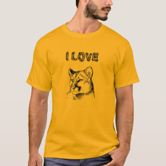 T-shirt Cougar%20Face, J'AIME