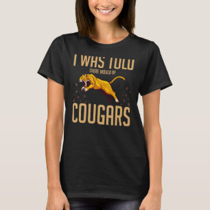T-shirt Cougar Mountain Lion Animal Chat Head Funny Mignon