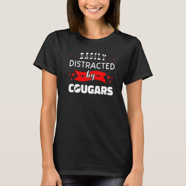 T-shirt Cougar Mountain Lion Animal Chat Tête Cuisine Wild (Devant)