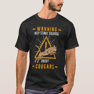 T-shirt Cougar Mountain Lion Animal Chat Tête Cuisine Wild
